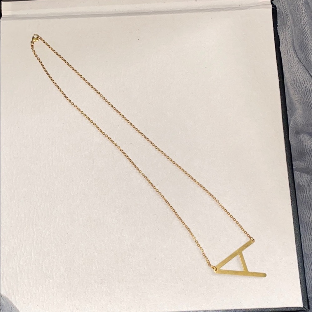 Letter “A” golden necklace